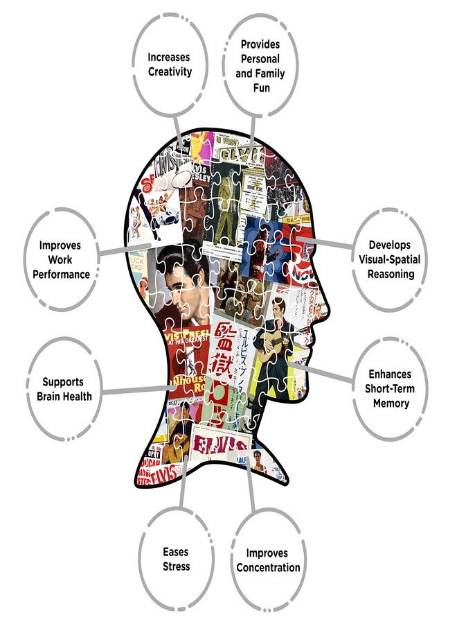 AQUARIUS Elvis Movie Poster Collage Puzzle (1000 Piece Jigsaw Puzzle) - Officially Licensed Elvis Merchandise & Collectibles - Glare Free - Precision Fit - Virtually No Puzzle Dust - 20 x 28 Inches - Image 5